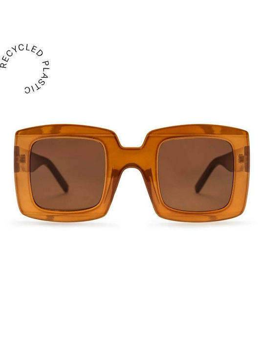 Chpo Bengan Sunglasses with Mustard Plastic Frame and Brown Lens 16133CA