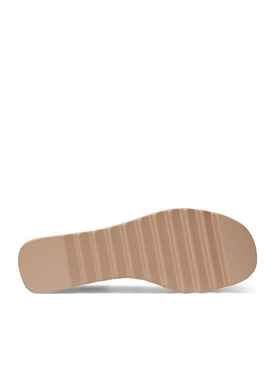 Damenplattformen Beige
