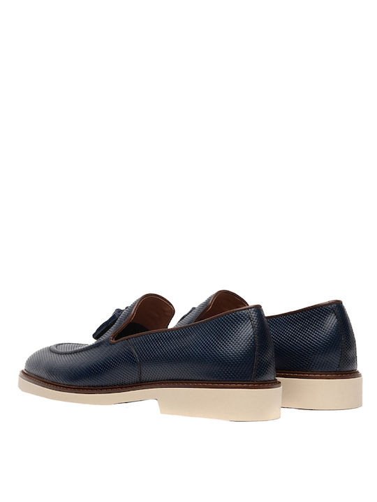 Men's Leather Moccasins Blue