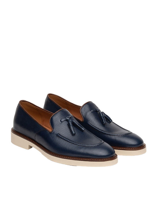 Men's Leather Moccasins Blue