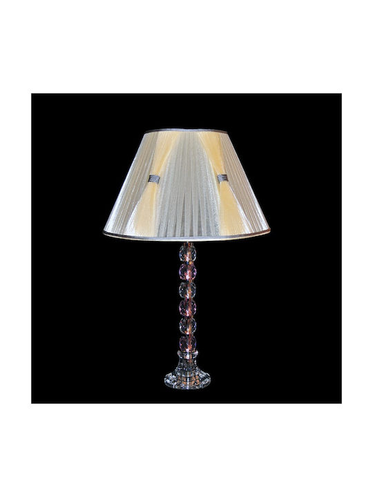 DITS Lighting Κρυστάλλινο Πορτατίφ με Ασημί Καπέλο