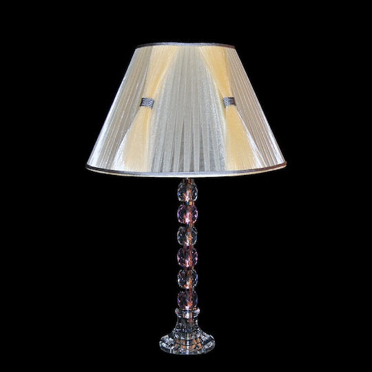 DITS Lighting Crystal Table Lamp with Silver Shade