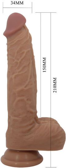 Baile Realistic Vibrator cu Telecomandă 21cm Flesh