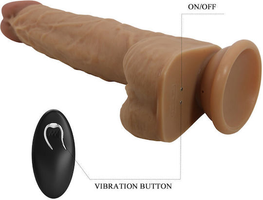Baile Realistic Vibrator cu Telecomandă 21cm Flesh