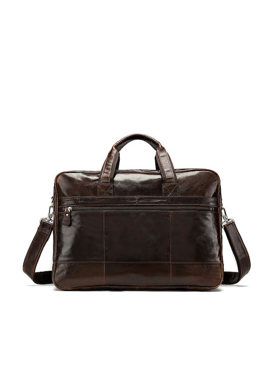 Leather Men's Briefcase Brown
