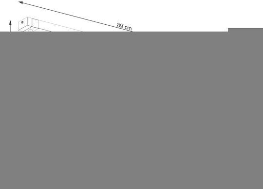 Sollux 4 Hängelampe Schwarz für 5 Lampen E27 10x82cm.