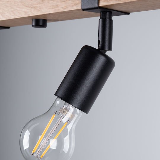 Sollux 4 Hängelampe Schwarz für 5 Lampen E27 10x82cm.