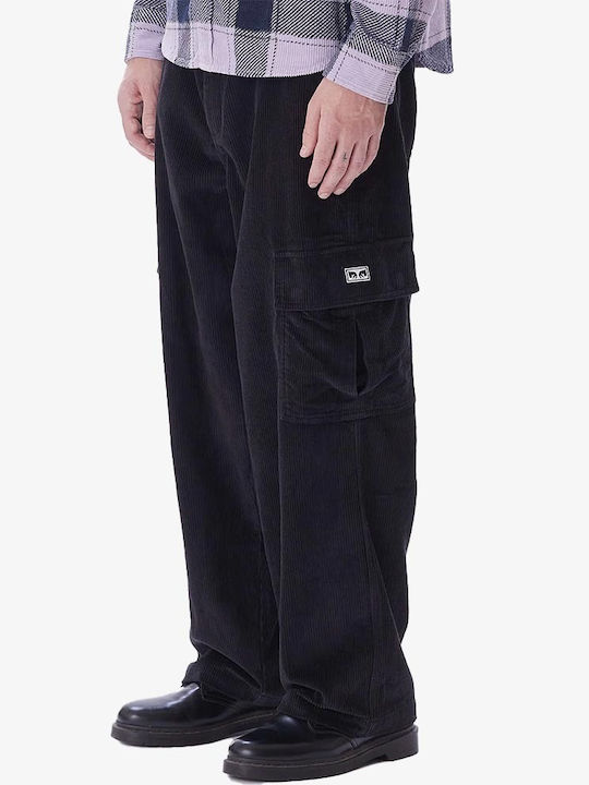 Trousers Cargo in Baggy Line Black