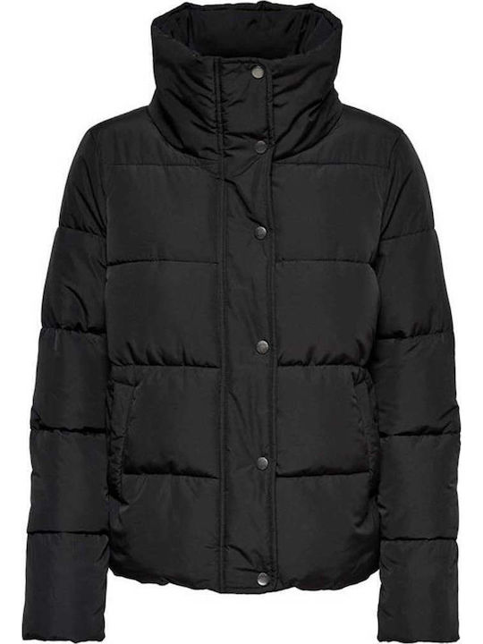 Kurz Damen Puffer Jacke Schwarz
