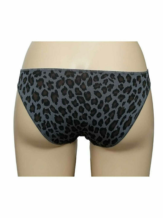 Helios Βαμβακερά Γυναικεία Slip 3Pack Black/Beige/Leopard