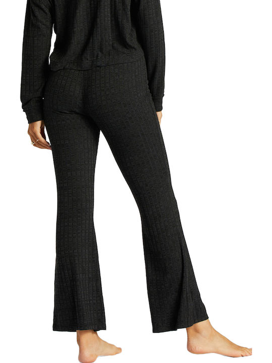 So Easy Women's Fabric Trousers Flared Black (BSD/BLACK SANDS)