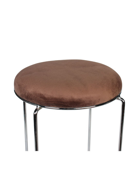 Stool For Living Room Metallic Coffee 36x36x47cm