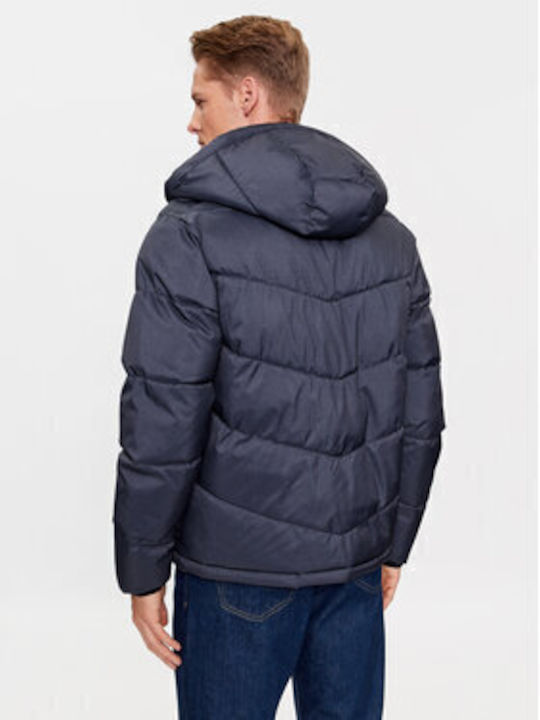 Jack & Jones Ανδρικό Χειμωνιάτικο Μπουφάν Puffer Αδιάβροχο Γκρι