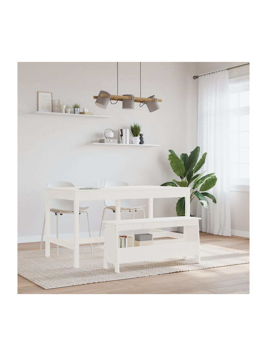 Entry Furniture with Shoe Rack & Bench White 100x28x45cm