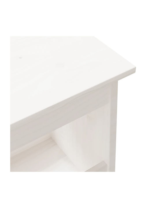 Entry Furniture with Shoe Rack & Bench White 100x28x45cm