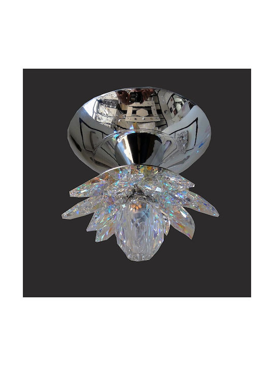 DITS Lighting Deckenleuchte Silber mit Kristalle
