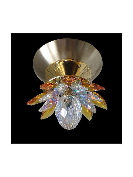 DITS Lighting Deckenleuchte Silber mit Kristalle