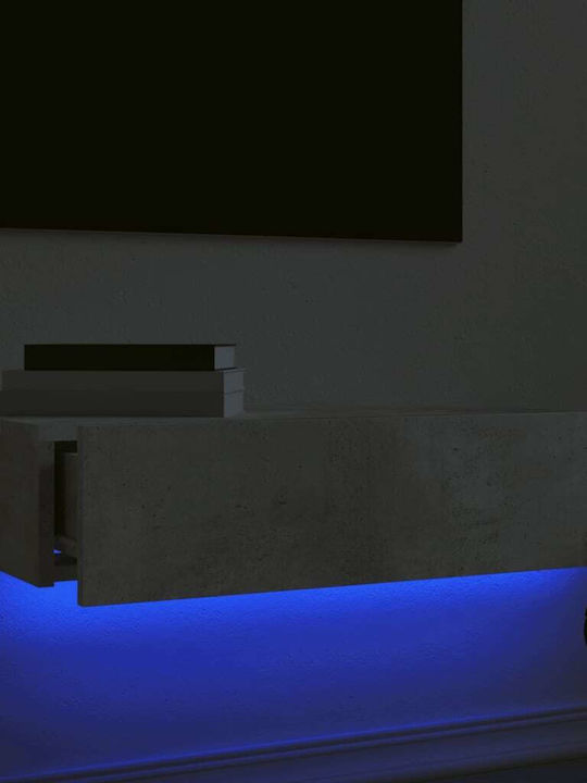 Έπιπλο Τηλεόρασης με Φωτισμό LED Γκρι Μ60xΠ35xΥ15.5cm