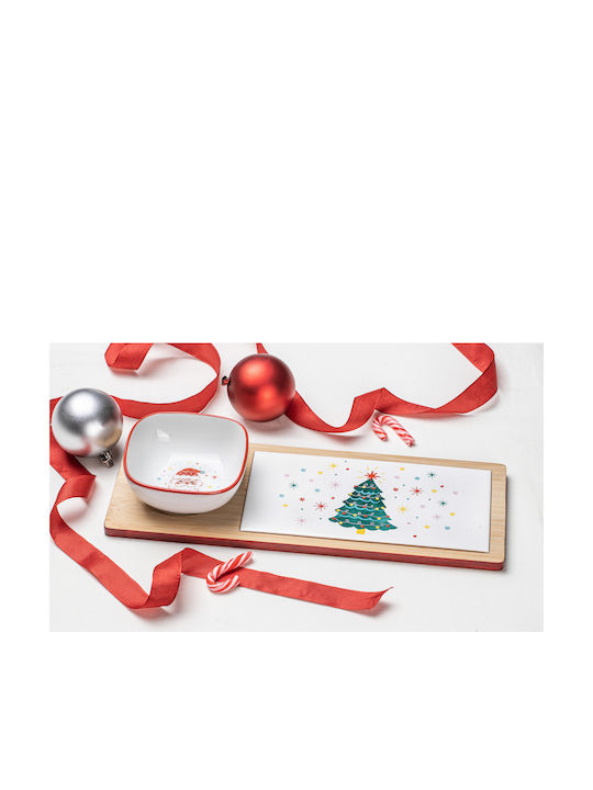 Ladelle Set Christmas Bowls Porcelain White L35xW12xD5cm. 2pcs