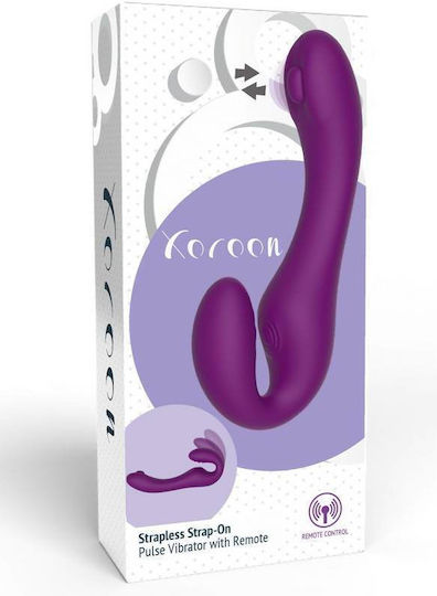 Xocoon Strapless Strap On με Dildo με Δόνηση σε Μωβ Χρώμα