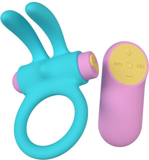 Party Color Toys Δονούμενο Δαχτυλίδι Πέους Σιλικόνης Μπλε