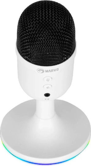 Marvo MIC-06 Microphone USB Tabletop in White Color