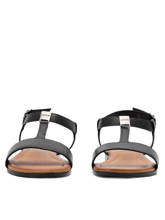 Flache Sandalen für Damen in Schwarz Farbe