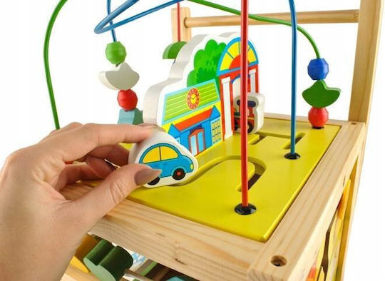 Kruzzel Labirint Cub de Activități din Lemn cu muzică pentru 12++ Luni