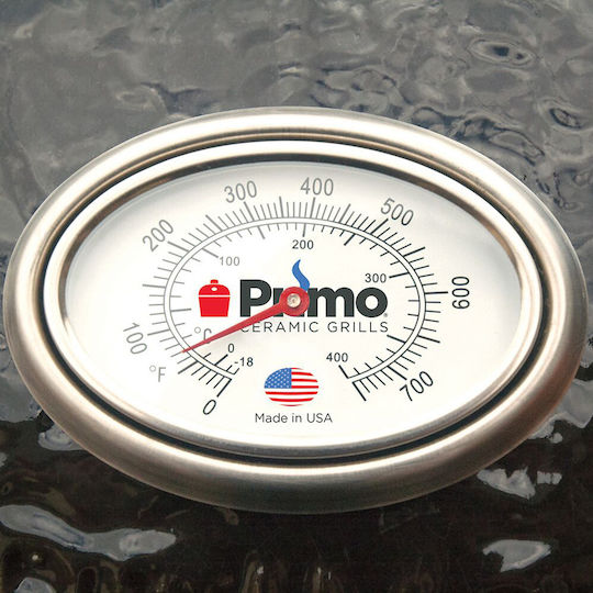 Primo Grills Ceramic Charcoal Grill Kamado With Lid and Thermometer 64x64cm