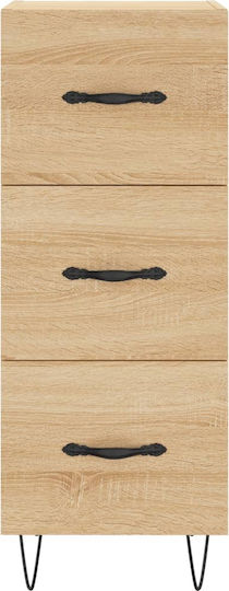 Office Cabinet Wooden Sonoma Oak 34.5x34x180cm