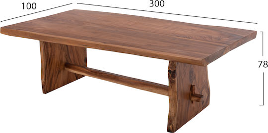 Ulyses Brown Dining Room Table 300x100x78cm Ulyses Brown Dining Room Table 300x100x78cm
