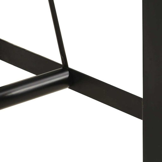 Square Table Bar from Solid Wood & Metal 55x55x107cm