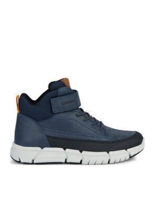 J Flexyper Anatomical Kids Boots with Velcro Navy Blue