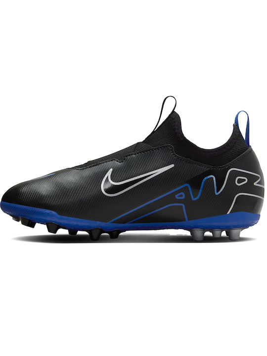 Nike Jr Zoom Vapor 15 Academy Ag Kids Molded Soccer Shoes without Laces Black