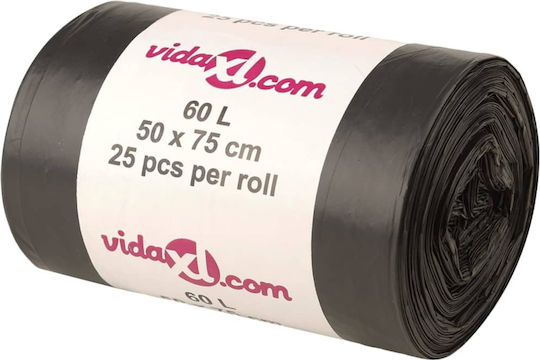 vidaXL Trash Bags Capacity 60lt 50x75cm 250pcs Black
