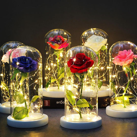 Ewige Rose Weiß 22cm in Yala mit LED