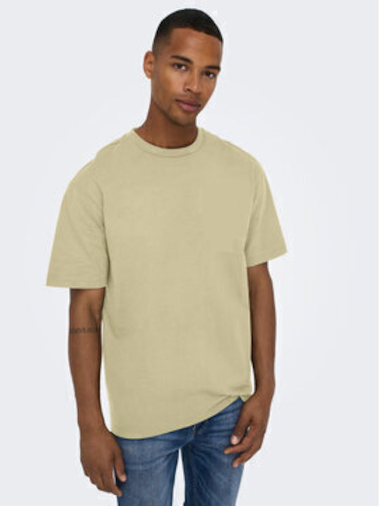 Polo Bluza Tricou Cu Mânecă Scurtă Bej