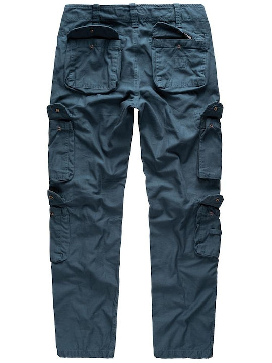 Surplus Airborne Men's Cargo Trousers Slim Fit Navy Blue