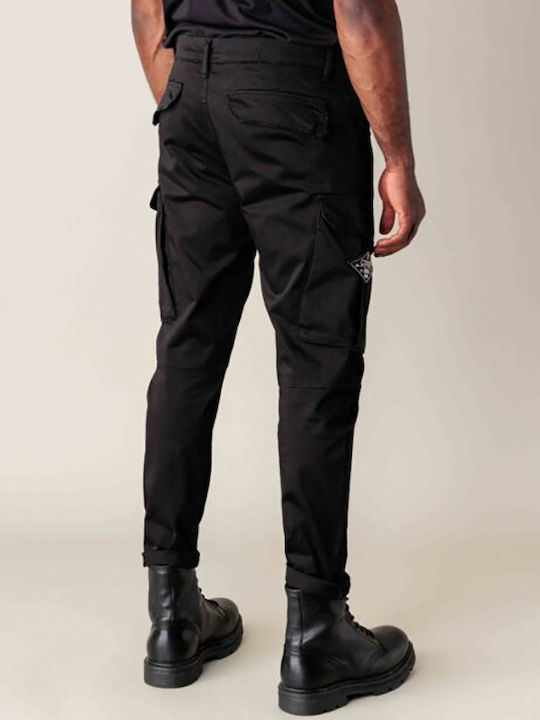 Cover Jeans Cover Pantaloni pentru bărbați Cargo Elastice cu Croială Slim Negru