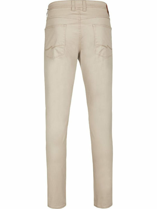 Trousers Chino Elastic in Slim Fit Beige