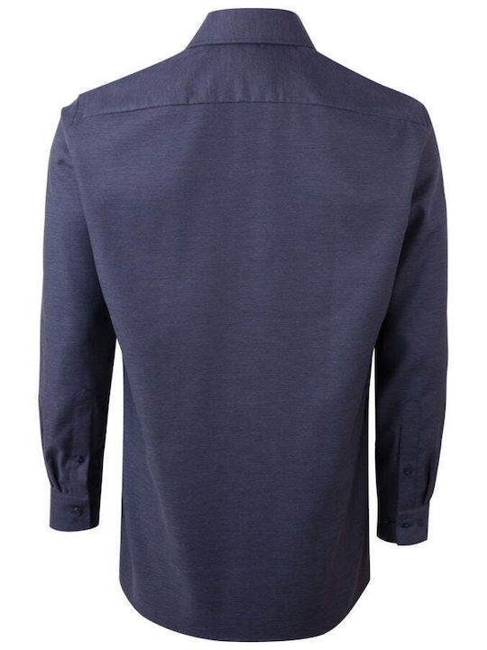 Olymp "no Men's Shirt Long Sleeve Cotton Navy Blue