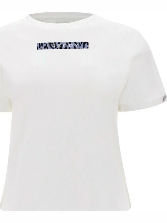 Comfort-fit Women's T-shirt Animal Print White