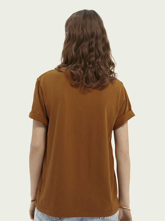 Scotch & Soda Damen T-shirt SPICE-BROWN