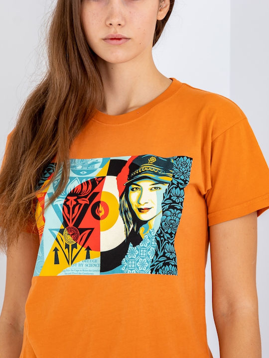 Raise Level Γυναικείο T-shirt Πορτοκαλί