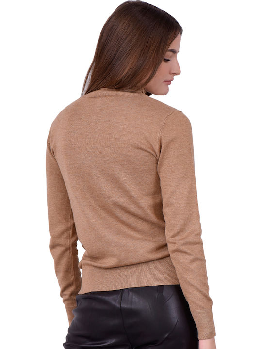 'pimba' Women's Long Sleeve Sweater Turtleneck 80241/GOLDEN SAND