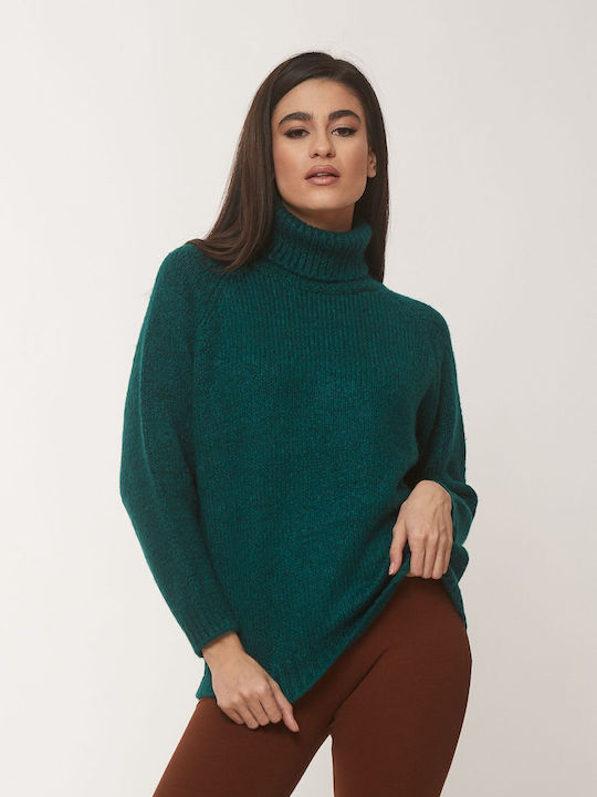 Boutique Women's Long Sleeve Sweater Woolen Turtleneck Cypress