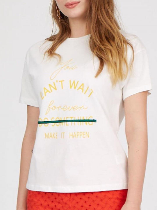 Damen Sportlich T-Shirt Weiß