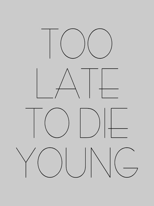 TKT Too Late To Die Young W Feminin Tricou Galben