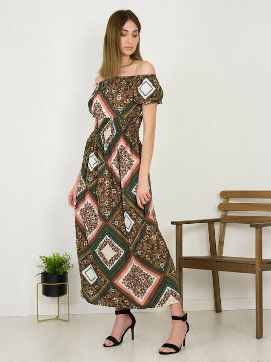 Huxley & Grace Summer Maxi Dress Khaki