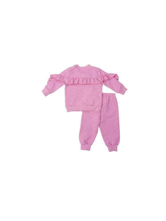 Frenzy Kids Sweatpants Set Pink 2pcs